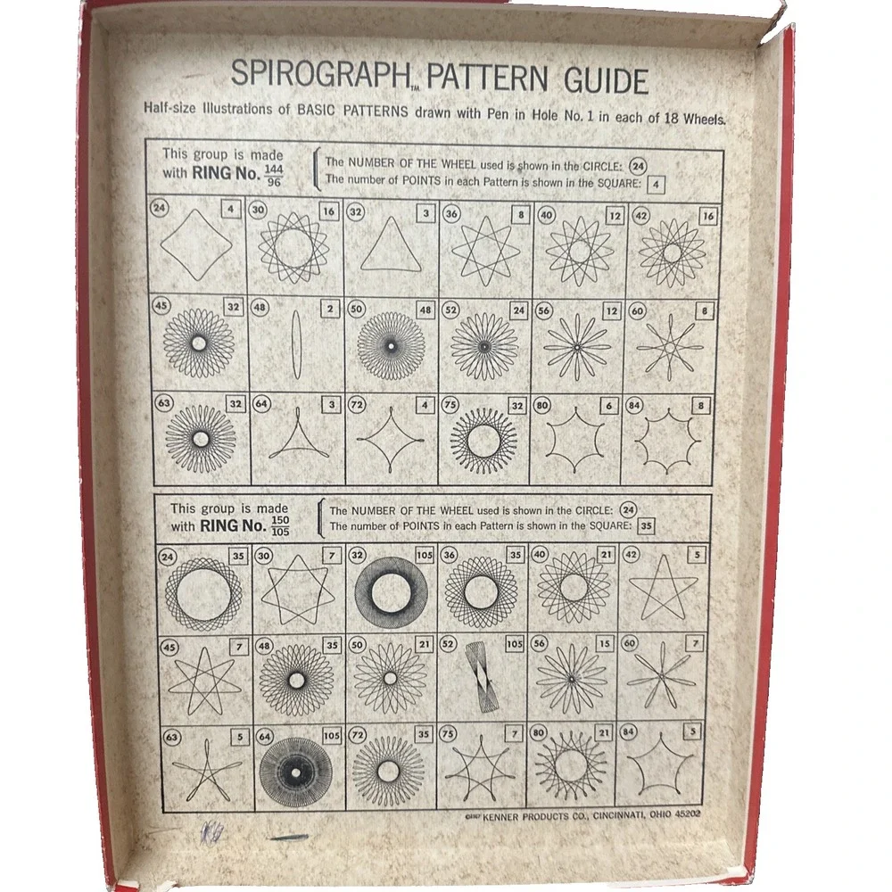 Vintage 1967 Kenner's New Spirograph Set  Original Box Please Read